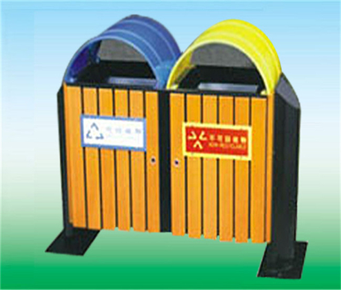 钢木垃圾桶LK-12798