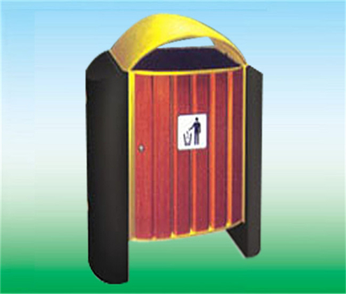 钢木垃圾桶LK-17495