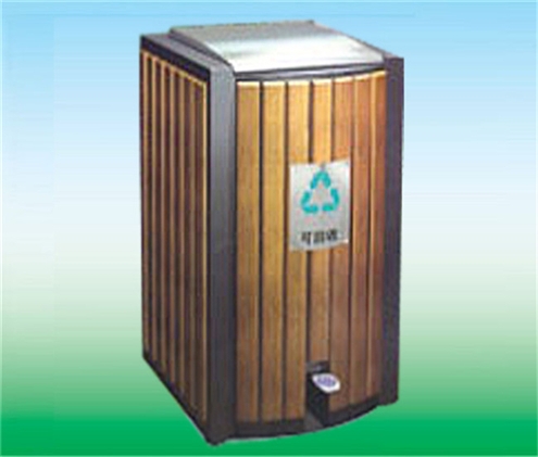 钢木垃圾桶LK-11598