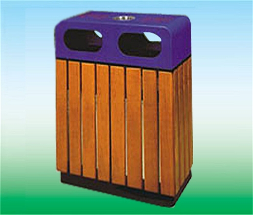 钢木垃圾桶LK-12628