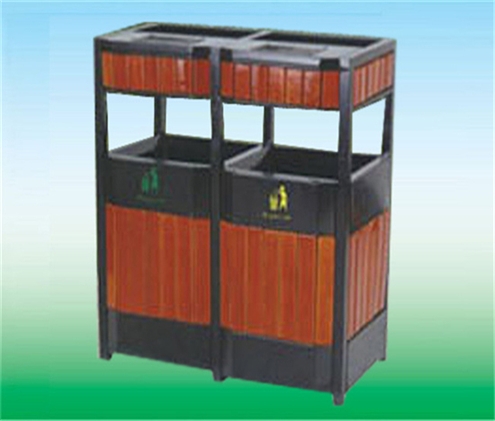 钢木垃圾桶LK-12680