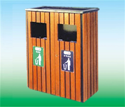 钢木垃圾桶LK-16682