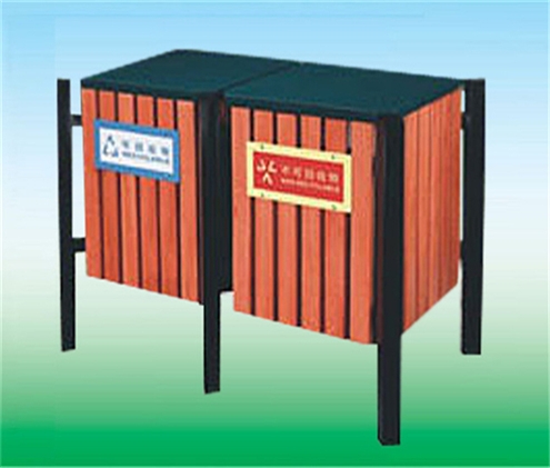 钢木垃圾桶LK-16785