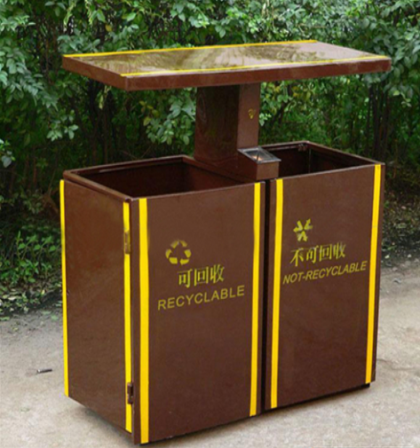 合肥钢板喷塑垃圾桶LK-28607